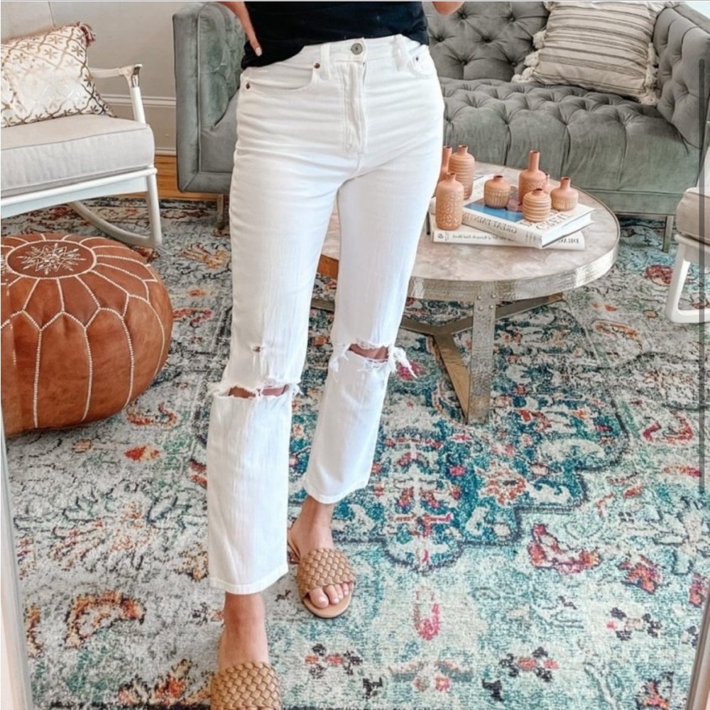 Abercrombie & fitch ultra high rise ankle straight jean